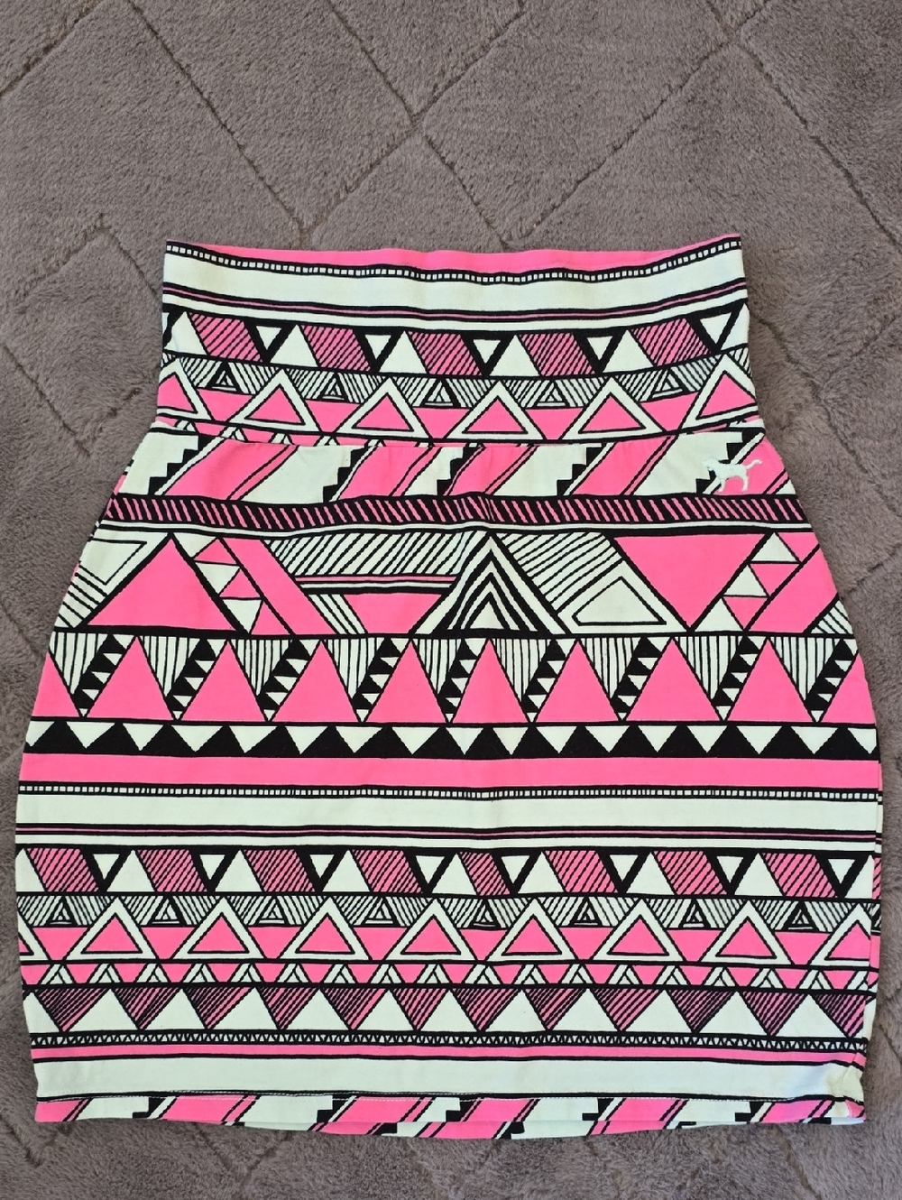 PINK Victoria's Secret Neon Pink Tribal Pencil Skirt